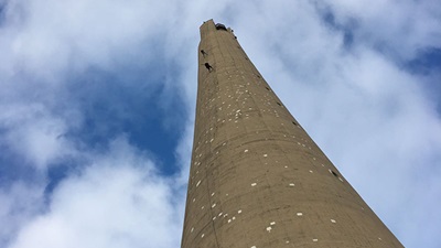Optom abseils for charity