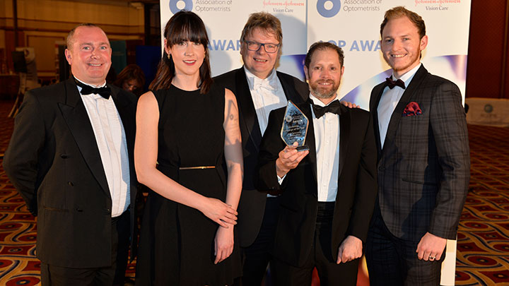 The BBR Optometry team at the AOP Awards