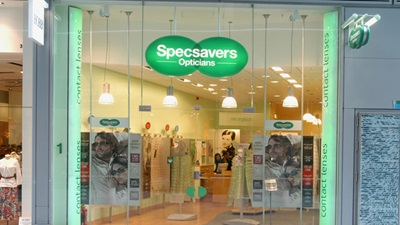 Exterior of a Specsavers Opticians practice