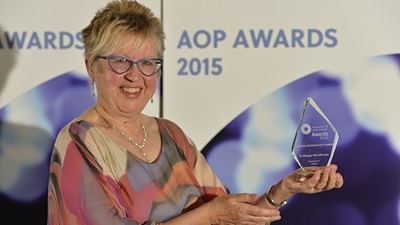 Maggie Woodhouse at the AOP Awards 2015