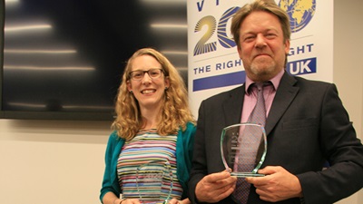 Last year's Astbury Award recipient, Rachel Pilling