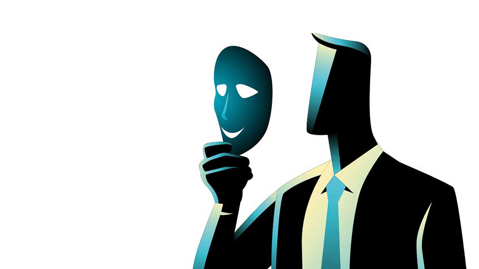 Man holding a mask