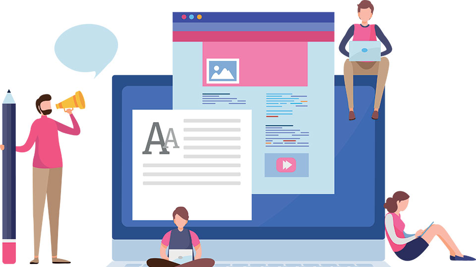 People sitting on a computer