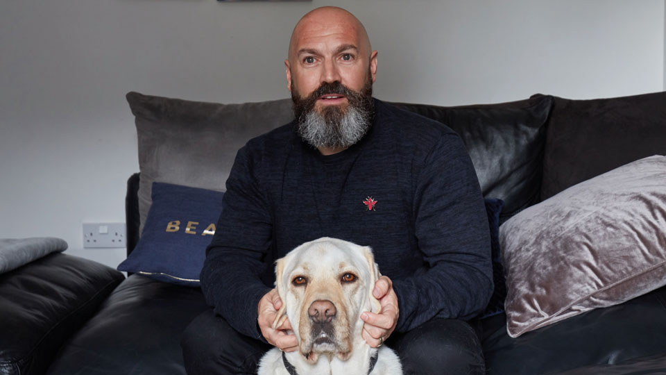 Dave Steele and dog