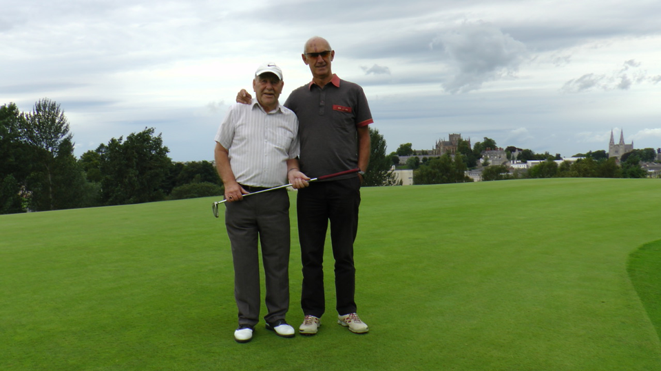 Drew playing golf