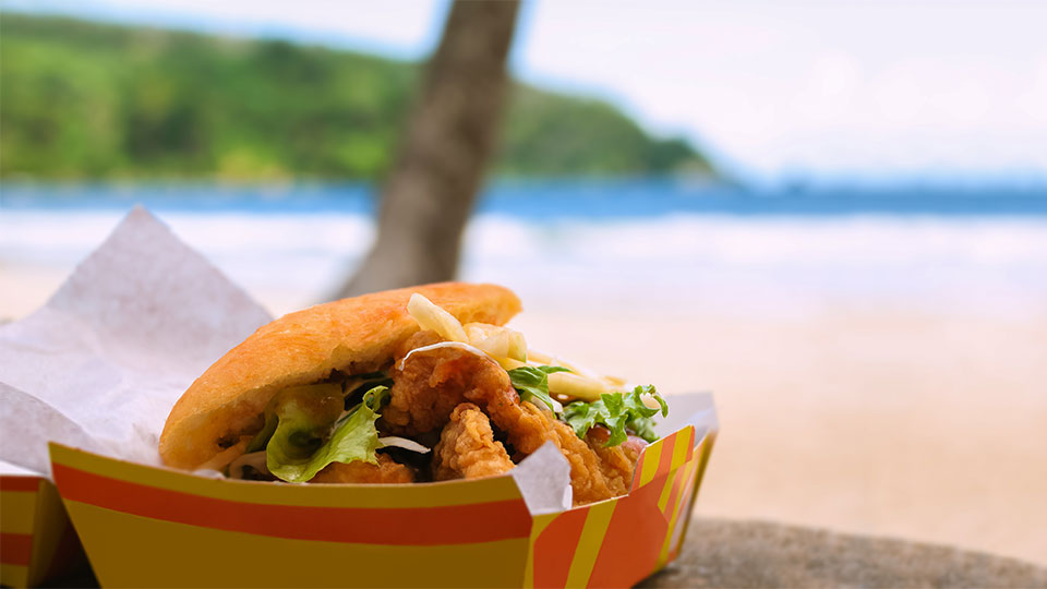 Trinidad and Tobago Bake and Shark sandwich