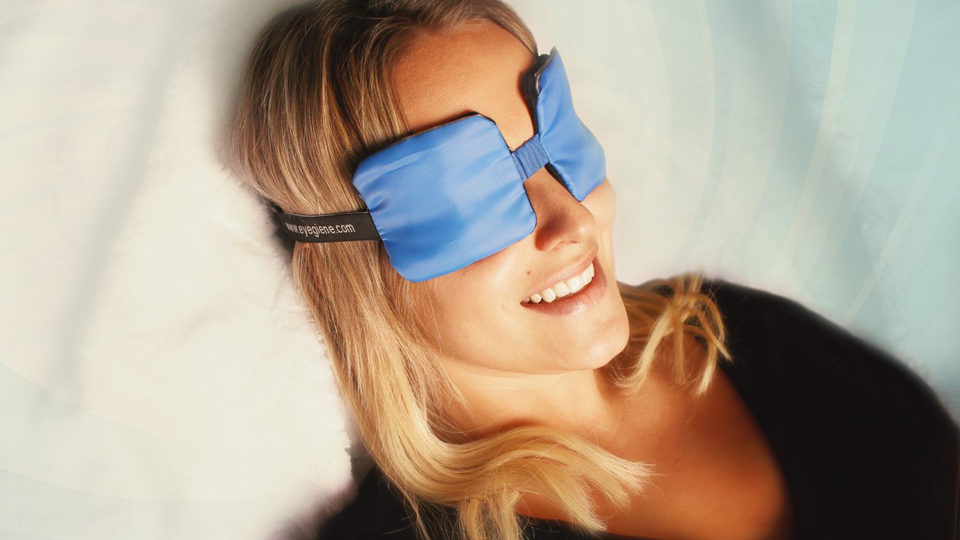 woman wearing eye mask