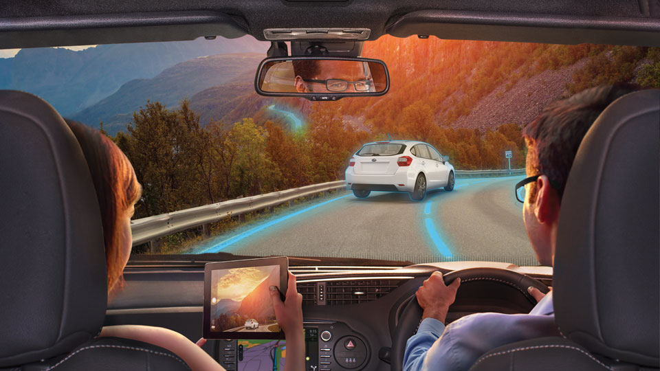 couple driving