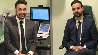 Optometrist duo Ahmed and Hussnan Ejaz 