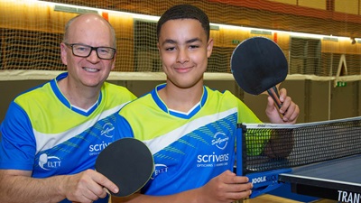 Scrivens table tennis sponsorship