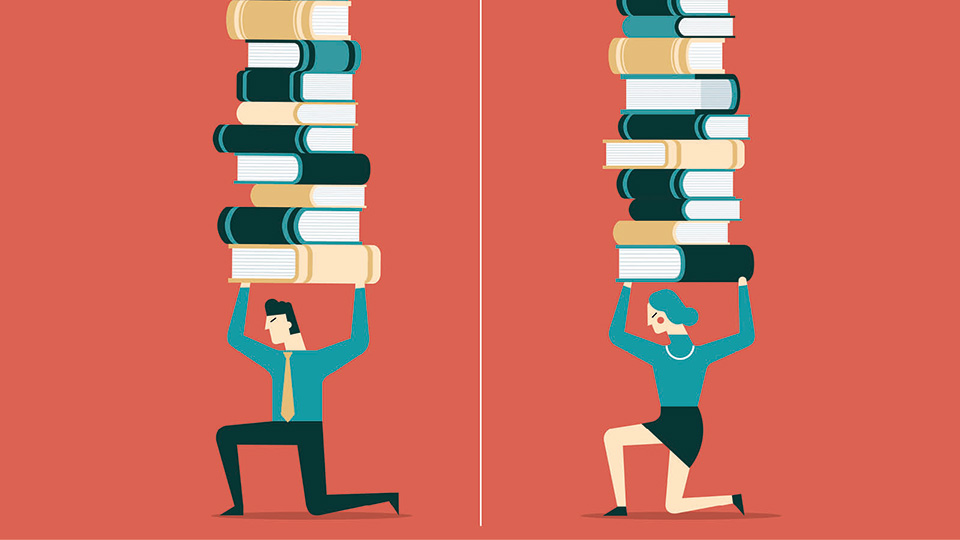 People carrying books