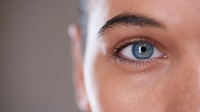 Woman's blue eye