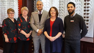 MP for Blackburn visits Tyrells and Embery Optometry