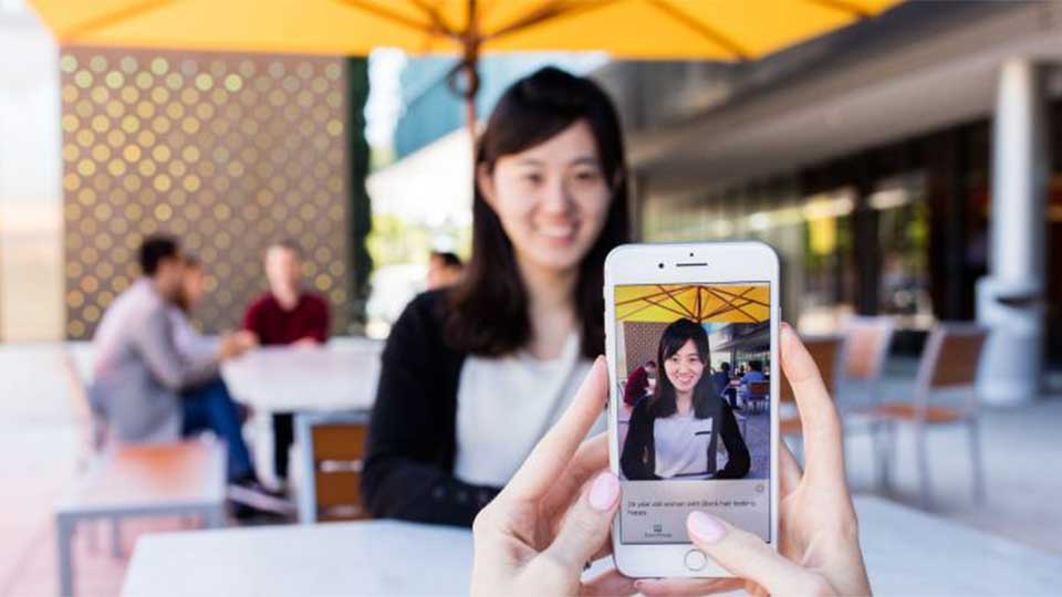 Taking a picture with an Iphone