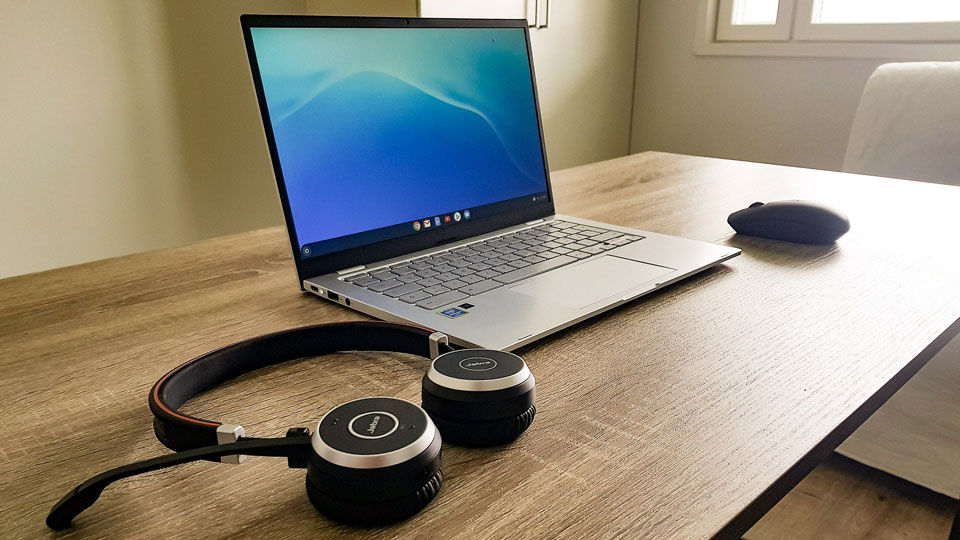 laptop on desk