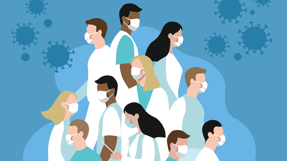 animation of health professionals