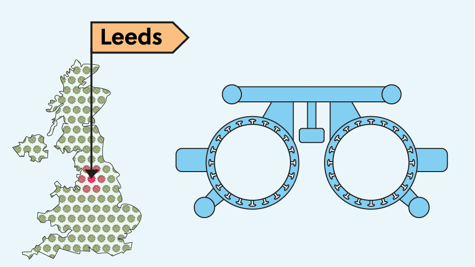 Leeds UK map 
