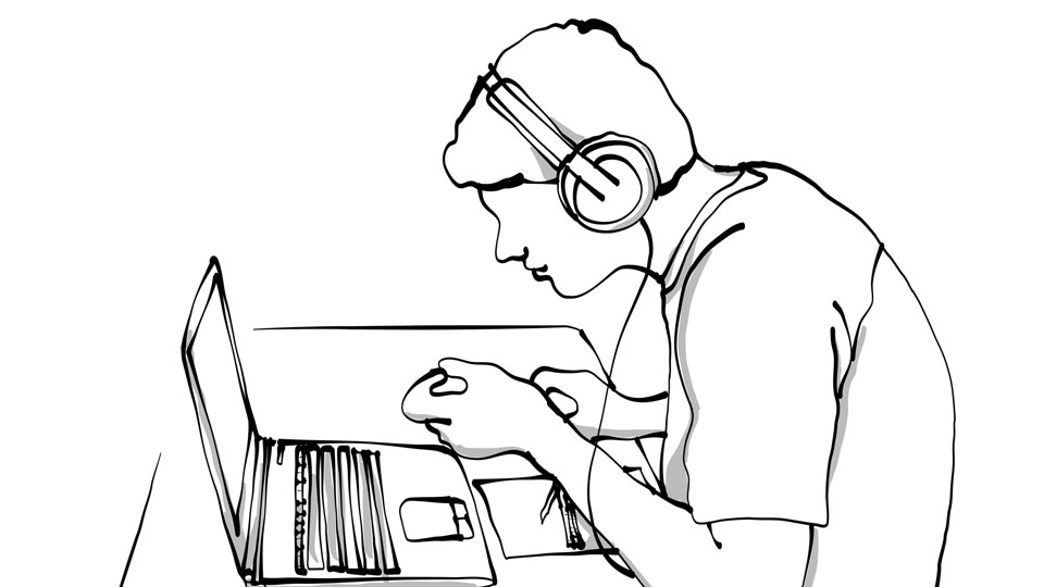 boy on laptop