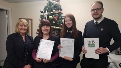 Optical assistant course delegates in Scotland
