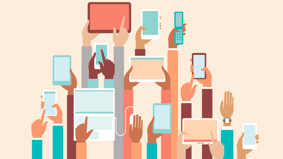 hands holding tablets