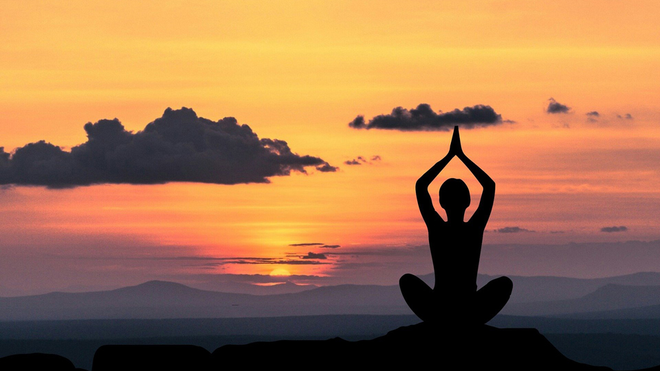 sunset yoga