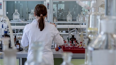 woman in a lab