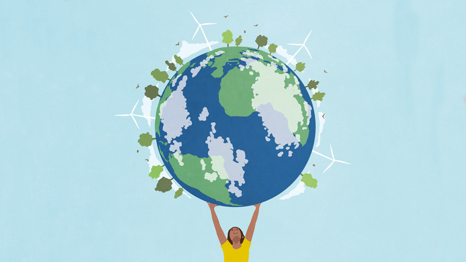 holding up the world