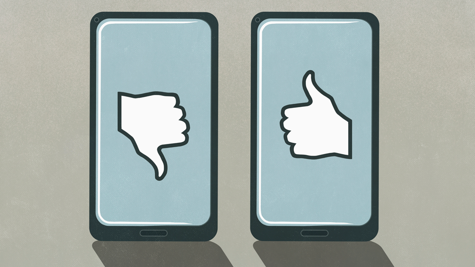 thumbs up and down