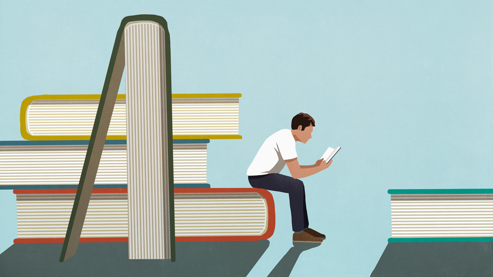 books stacked