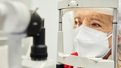elderly person sight test
