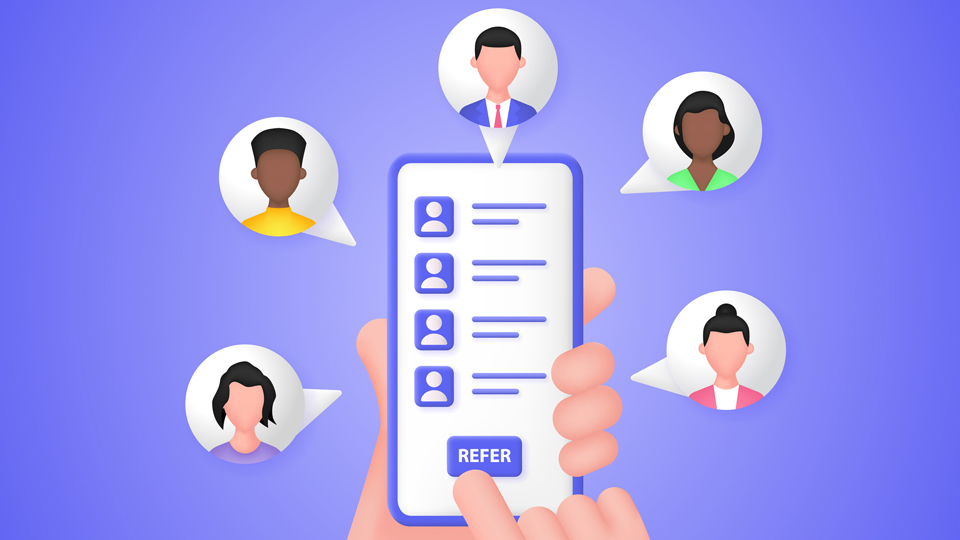 mobile phone with refer button