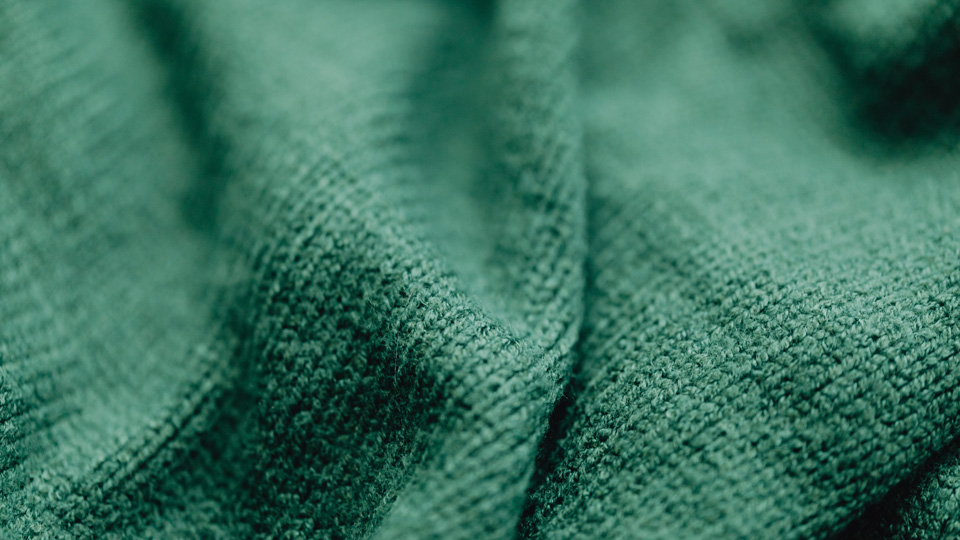 Green knitted material