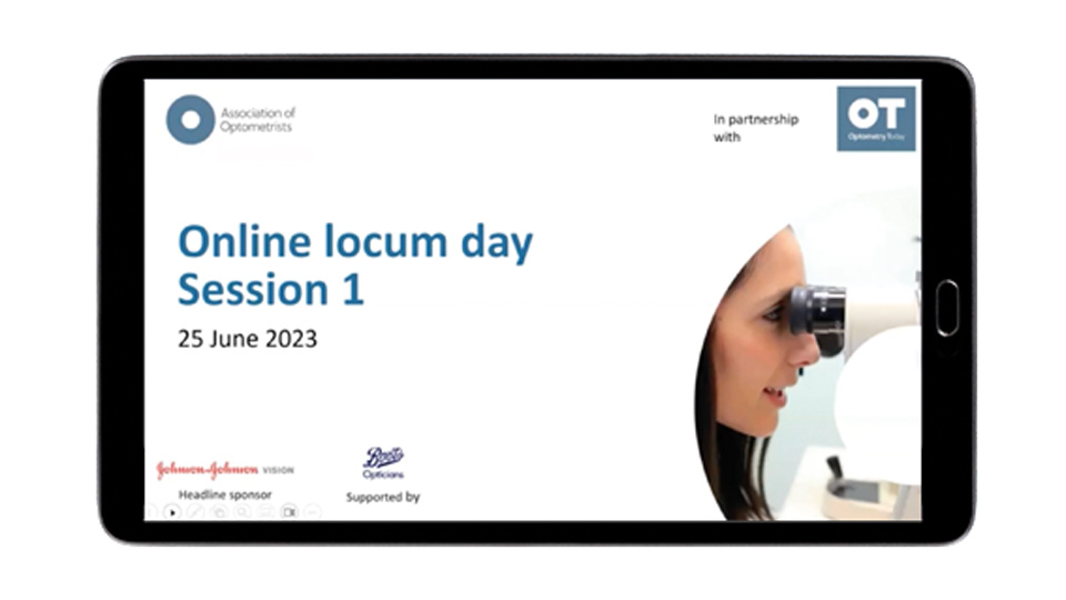 The Online Locum Day webinars can be seen on an iPad