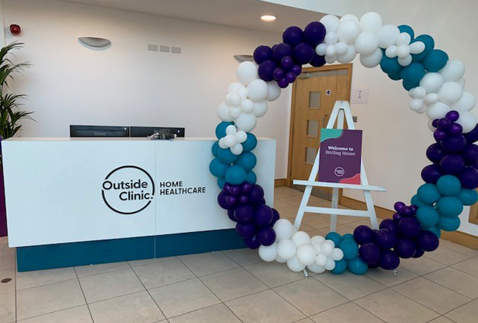 OutsideClinic reception area