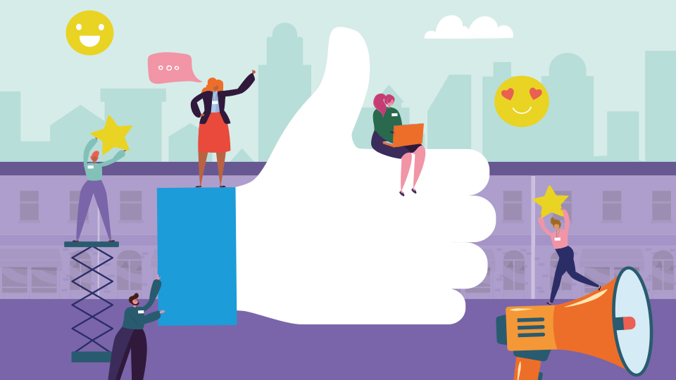 Animation of a thumbs up