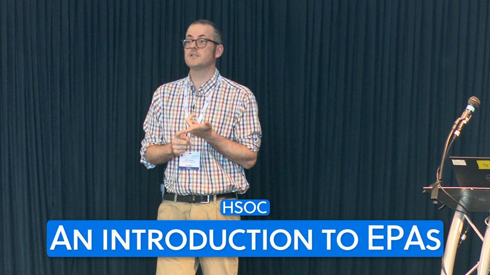 Will Holmes on stage at HSOC 