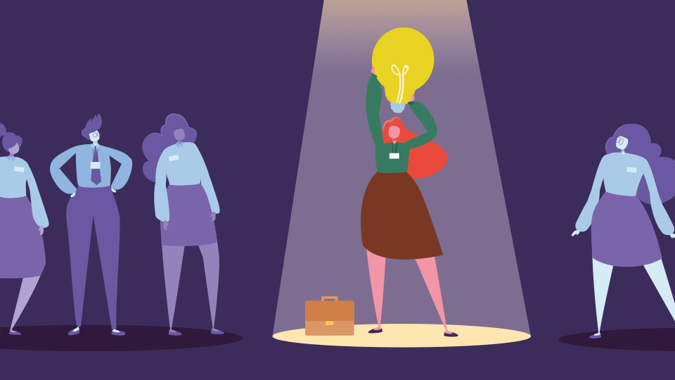 Animation of a spotlight of a person 