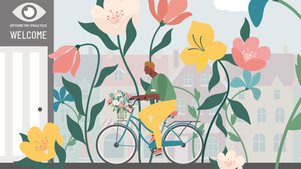 Animation of a person on a bike