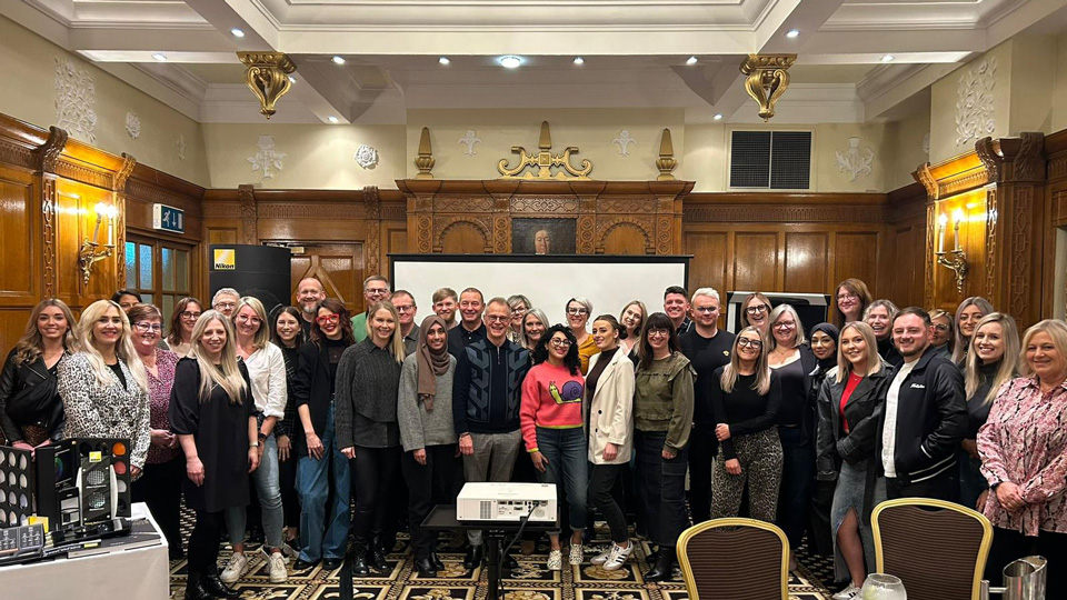 The Stotts Opticians and Nikon team gather in a group photo