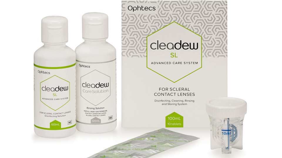 The range of Cleadew contact lens comfort products 