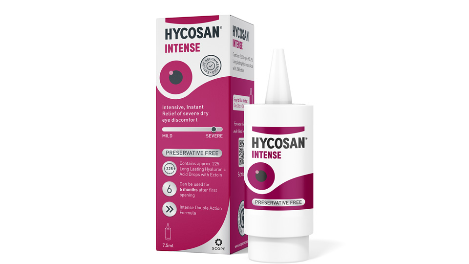 A box and eye dropper bottle in pink and white