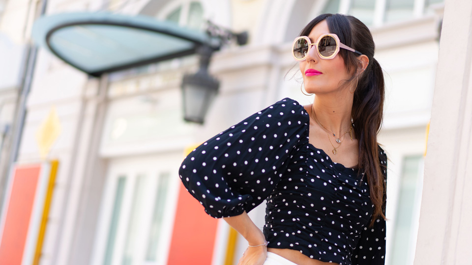 Nuria wears Blackfin frames
