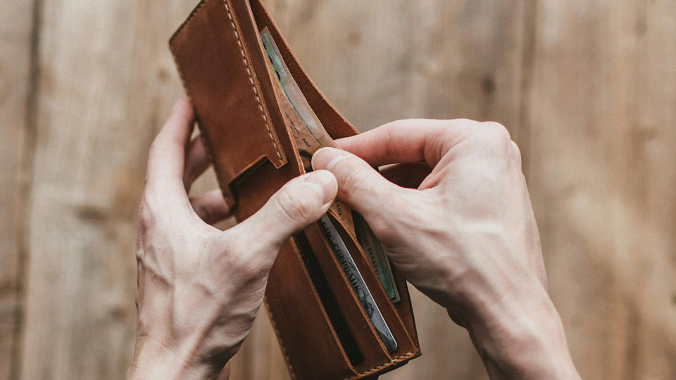 brown wallet