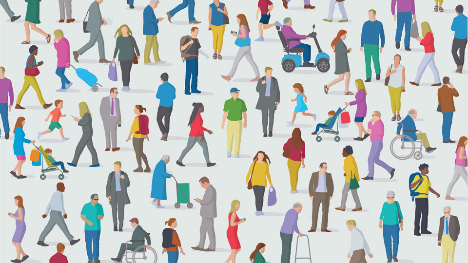 Elderly people illustration