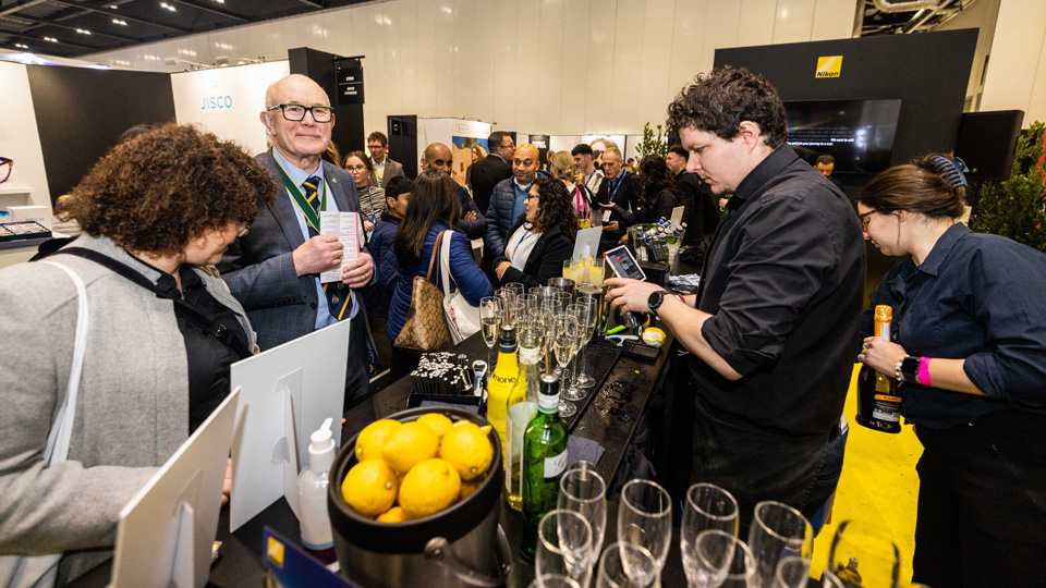 The Studio bar area of the show, sponsored by Nikon