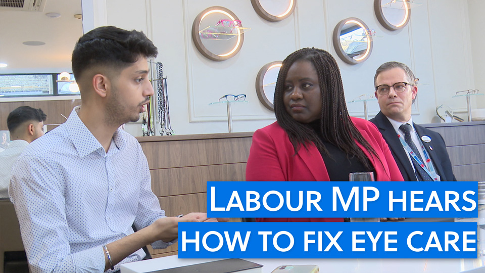 Marsha de Cordova and Indy Ghuman are speaking, sat down and facing towards the camera 