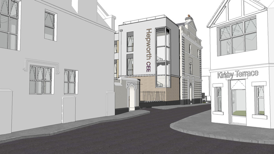 A 3D design of what the new Plymouth University eye care centre will look like