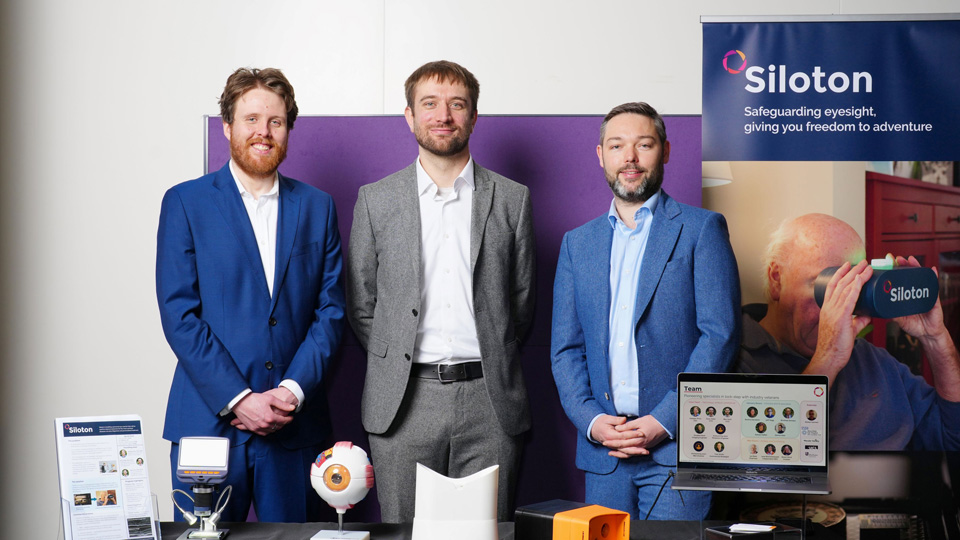 The founders of Siloton are pictured, with chief executive, Alasdair Price, on left