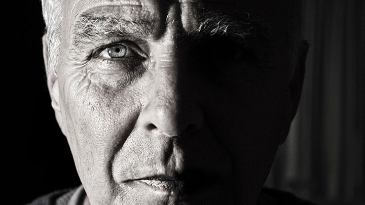 Man with vision impairment