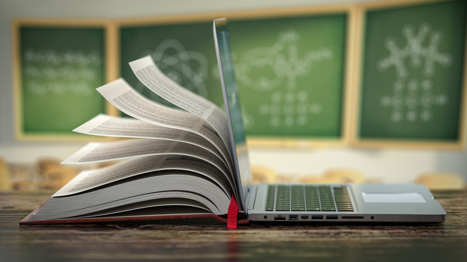 book and laptop